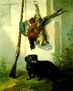 Jean Baptiste Oudry taxen pehr med jaktbyte France oil painting artist